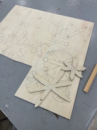 Wood Sculpture Before Cutting